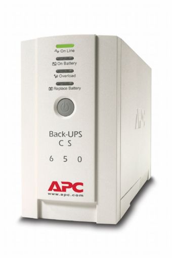 Uninterruptible UPS APC Back-UPS CS 650VA, USB or serial connectivity