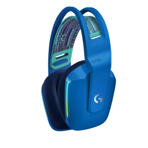 Căști pentru gaming Logitech G733 Blue Lightspeed Wireless RGB, Microfon, Albastru