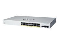 Comutator Cisco CBS220 Smart cu 24 porturi GE, PoE, 4x1G SFP