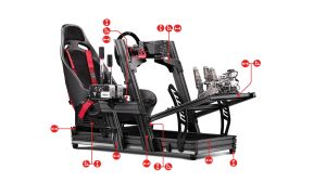 Next Level Racing F-GT Elite Aluminium Simulator Cockpit - Front and Side Mount Edition