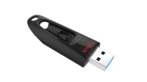 Stick de memorie USB SanDisk Ultra USB 3.0, 128 GB, negru, 100 Mb/s