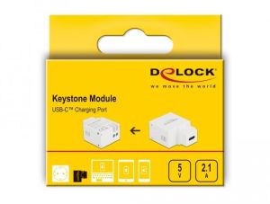 Delock Keystone Module USB Type-C Charging Port 2.1 A white