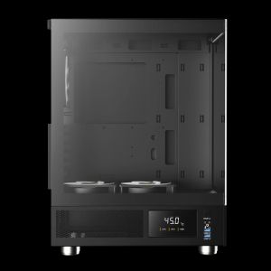 Gamdias кутия Case ATX - ATLAS E1 - 3 x 120 mm A-RGB, Digital Display, Tempered Glass