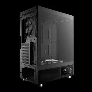 Gamdias кутия Case ATX - ATLAS E1 - 3 x 120 mm A-RGB, Digital Display, Tempered Glass