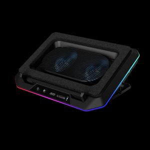 Gamdias Gaming Notebook Cooler 19" - AETHER P1 - USB-C/A Hub, RGB, Phone Stand