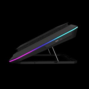 Gamdias Gaming Notebook Cooler 19" - AETHER P1 - USB-C/A Hub, RGB, Phone Stand