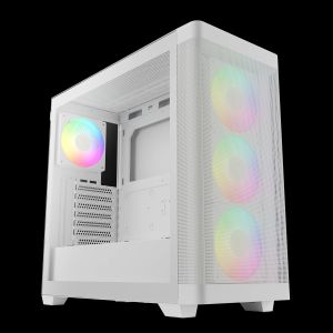 Gamdias Case E-ATX - ATHENA M3 White - USB-C, 4 x 120 mm A-RGB, Mesh, Tempered Glass
