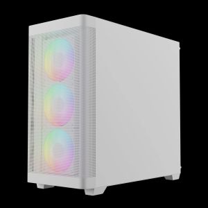 Gamdias Case E-ATX - ATHENA M3 White - USB-C, 4 x 120 mm A-RGB, Mesh, Tempered Glass