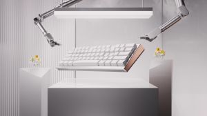 Ducky професионална геймърска механична клавиатура Professional Gaming Mechanical Keyboard One X Wireless White - Ducky AI Switches [Linear], Bluetooth, 2.4