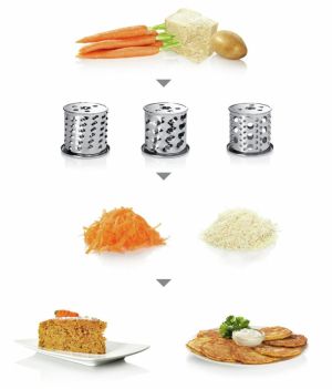 Месомелачка Bosch MFW68660, Meat mincer, ProPower 2200W, 4,3 kg/min, nr. 8, 3 sieves, kebbe attachment, juicer for soft fruits & vegetables, shredder with 4 drums, full inox tray, reverse function