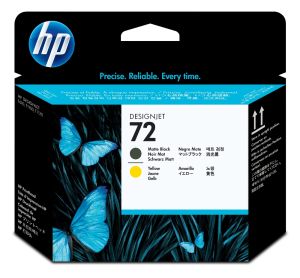 Cap de imprimare original HP 72 C9384A negru mat și galben capacitate standard 1 pachet