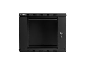 Комуникационен шкаф Lanberg rack cabinet 19" wall-mount 9U / 600x600 for self-assembly (flat pack), black