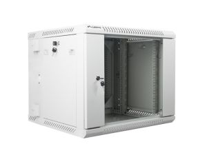 Комуникационен шкаф Lanberg rack cabinet 19" double-section wall-mount 9U / 600x600 for self-assembly (flat pack), grey