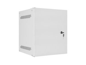 Комуникационен шкаф Lanberg rack cabinet 10" wall-mount 6U/280x310 for self-assembly with metal door grey (flat pack)