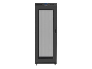 Комуникационен шкаф Lanberg rack cabinet 19" free-standing 37U/800x1000 (flat pack) with glass door lcd black v2