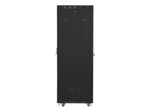 Комуникационен шкаф Lanberg rack cabinet 19" free-standing 42U/600x800 (flat pack) with mesh door lcd black v2