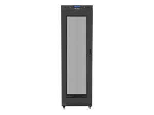 Комуникационен шкаф Lanberg rack cabinet 19" free-standing 42U/600x800 (flat pack) with mesh door lcd black v2