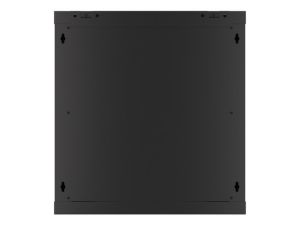 Комуникационен шкаф Lanberg rack cabinet 19" wall-mount 12U/600x600 for self-assembly with metal door black (flat pack)