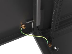 Комуникационен шкаф Lanberg rack cabinet 19" wall-mount 6U/600x600 for self-assembly with metal door black (flat pack)