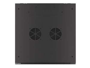 Комуникационен шкаф Lanberg rack cabinet 19" wall-mount 6U/600x600 for self-assembly with metal door black (flat pack)