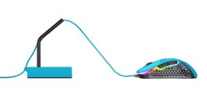 Accesoriu de gaming Bungee Xtrfy B4, pentru cablul mouse, Miami Blue