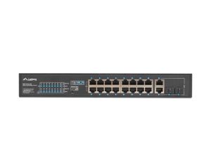 Комутатор Lanberg switch 16x 100mb poe+/2x 1GB/1x sfp rack 19" unmanaged gigabit ethernet 250w