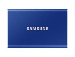 Твърд диск Samsung Portable SSD T7 2TB, USB 3.2, Read 1050 MB/s Write 1000 MB/s, Indigo Blue