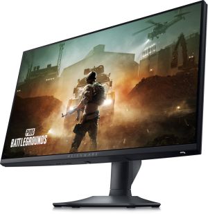 Monitor Dell Alienware AW2523HF, 24,5" LED anti-reflecție, IPS, 0,5 ms GtG, FullHD 1920x1080, 1000:1, 400 cd/m2, AMD FreeSync Premium, G-Sync, 99% sRGB, HDMI, DP, Hub USB ComfortView, înălțime reglabilă, pivot, pivotant, negru