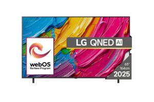Телевизор LG 65QNED80A3A, 65" 4K QNED HDR Smart TV, 3840x2160, DVB-T2/C/S2, Alpha 7 AI Processor, HDR10 / HLG, webOS 25 ThinQ, VRR / ALLM / HGiG, 4K Upscaling, WiFi 5, Voice Controll, Bluetooth 5.1, AirPlay 2, LAN, CI, HDMI, SPDIF, Google Cast, 2 pole Sta