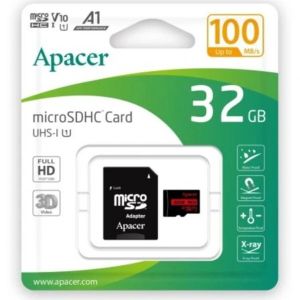Apacer карта памет MicroSDHC 64GB UHS-I Class10, Adapter - AP32GMCSH10UB-R