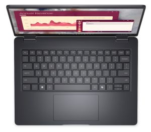 Лаптоп Dell Pro 14 PC14250, Intel Ultra 5 235U vPro (12 TOPS NPU, 12 cores, up to 4.9 GHz), 14" FHD+(1920x1200) 300nits AG, 16 GB: 1x16 GB, DDR5, 5600 MT/s, 512 GB SSD, Intel Graphics, FHD HDR IR Cam and Mic, Wi-Fi 6E, FPR, Backlit Kb, Win11 Pro, Platinum