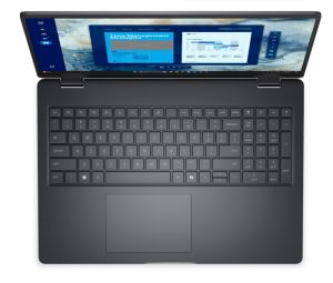 Лаптоп Dell Pro 16 PC16250, Intel 5 120U (10 cores, up to 5.0 GHz), 16" FHD+(1920x1200) 300nits AG, 8 GB: 1x8 GB, DDR5, 5600 MT/s, 512 GB TLC SSD, Intel Graphics, FHD HDR IR Cam and Mic, Wi-Fi 6E, FPR, Backlit Kb, Win11 Pro, Magnetite, 3Y PS