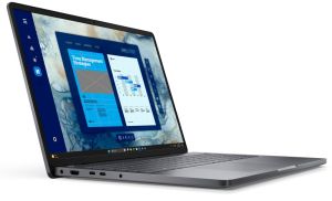 Лаптоп Dell Pro 16 PC16250, Intel 5 120U (10 cores, up to 5.0 GHz), 16" FHD+(1920x1200) 300nits AG, 16 GB: 1x16 GB, DDR5, 5600 MT/s, 256 GB TLC SSD, Intel Graphics, FHD HDR IR Cam and Mic, Wi-Fi 6E, FPR, Backlit Kb, Win11 Pro, Magnetite, 3Y PS