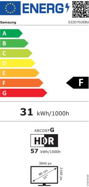 Монитор Samsung 32D702 32" IPS LED, 3840x2160, HDMI, DP Black