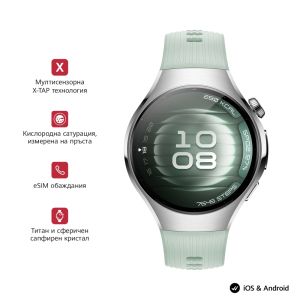 Часовник Huawei Watch 5, Soc-L19F, Green + Huawei FreeBuds 6i White