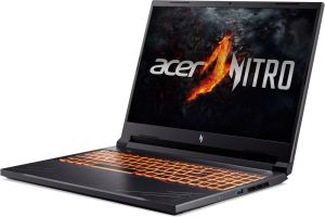 Лаптоп Acer Nitro 16, ANV16-71-76BW, Intel Core i7-14650HX (up to 5.2GHz, 30MB), 16" FHD IPS up to 165Hz SlimBezel, 16GB DDR5 (1 slot free), 1024GB PCIe NVMe SSD, GeForce RTX 4050 6GB GDDR6, Wi-Fi 6 AX201+BT5.1, Killer E2650, HD Cam, KB Backlight, No OS, 