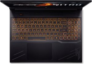 Лаптоп Acer Nitro 16, ANV16-71-76BW, Intel Core i7-14650HX (up to 5.2GHz, 30MB), 16" FHD IPS up to 165Hz SlimBezel, 16GB DDR5 (1 slot free), 1024GB PCIe NVMe SSD, GeForce RTX 4050 6GB GDDR6, Wi-Fi 6 AX201+BT5.1, Killer E2650, HD Cam, KB Backlight, No OS, 