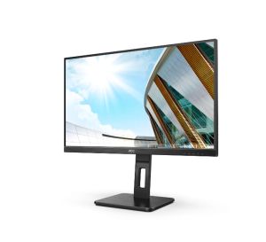 Монитор AOC 24P2QM, 23.8" VA WLED, 1920x1080@75Hz, 4ms GtG, 300cd m/2, 3000:1, 50M:1 DCR, Adaptive Sync, Low Blue Light, FlickerFree, 2Wx2, Tilt, Height Adjust, Pivot, Swivel, D-SUB, DVI, HDMI, DP, USB hub