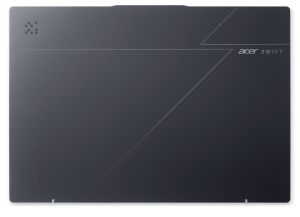 Лаптоп Acer Swift GO 16, SFG16-61-R418, AMD Ryzen 7 350 with AI (Up to 5.0GHz, 16MB), 16” WUXGA+ OLED 120Hz, Adobe&DCI-P3 100%, 1*32GB DDR5, 1024GB PCIe NVMe SSD, AMD Radeon 860M, QHD IR cam, WIFI7+BT, Win 11 Home,Titanium Gray