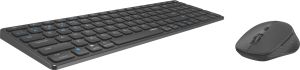 Wireless Keyboard Set RAPOO 9700M, Multi mode, Bluetooth, 2.4Ghz, Dark gray