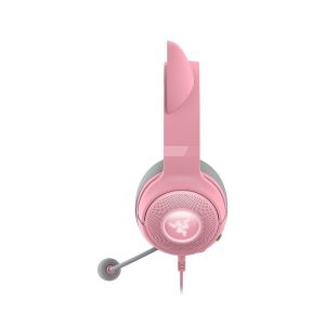 Kraken Kitty V2 - roz, căști pentru gaming, Kitty Ears, Iluminare reactivă în flux, microfon cardioid HyperClear, drivere TriForce de 40 mm, microfon încorporat în căști, Razer Chroma RGB (ureche și căști), sunet surround: disponibil numai pe Windows 10 6