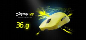 Scyrox професионална геймърска мишка V8 Yellow - Wireless Gaming Mouse - 8K Polling Rate