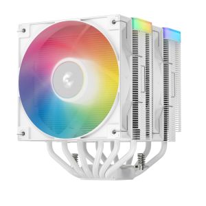 DeepCool CPU Cooler AG620 WH - Addressable RGB V2, Dual-Tower - LGA1700/AM5