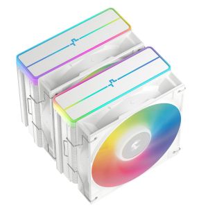 DeepCool CPU Cooler AG620 WH - Addressable RGB V2, Dual-Tower - LGA1700/AM5