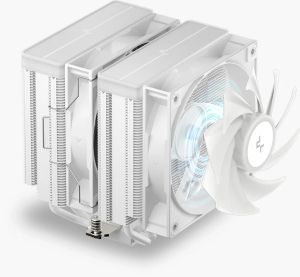 DeepCool CPU Cooler AG620 WH - Addressable RGB V2, Dual-Tower - LGA1700/AM5