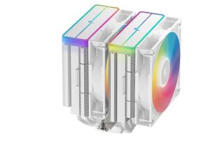DeepCool CPU Cooler AG620 WH - Addressable RGB V2, Dual-Tower - LGA1700/AM5