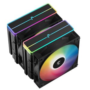 DeepCool CPU Cooler AG620 BK - Addressable RGB V2, Dual-Tower - LGA1851/AM5