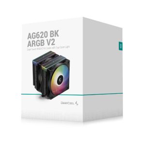 DeepCool CPU Cooler AG620 BK - Addressable RGB V2, Dual-Tower - LGA1851/AM5