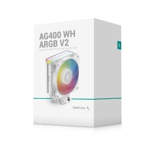DeepCool CPU Cooler AG400 White - Addressable RGB V2 - LGA1851/AM5