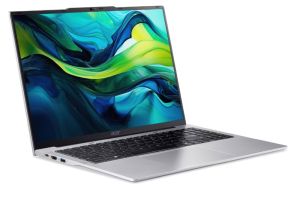 Лаптоп Acer Aspire Lite 16, AL16-52P-50A8, i5 1334U (up to 4.60GHz, 12MB), 16" WUXGA (1920 x 1200)IPS, 1*16GB DDR5 4800MHz (1 slot free), 512GB PCIe NVMe SSD, Intel Iris Xe Graphics, 2.0MP FHD Cam, Wi-Fi 6AX201+BT 5.1, No OS, Silver